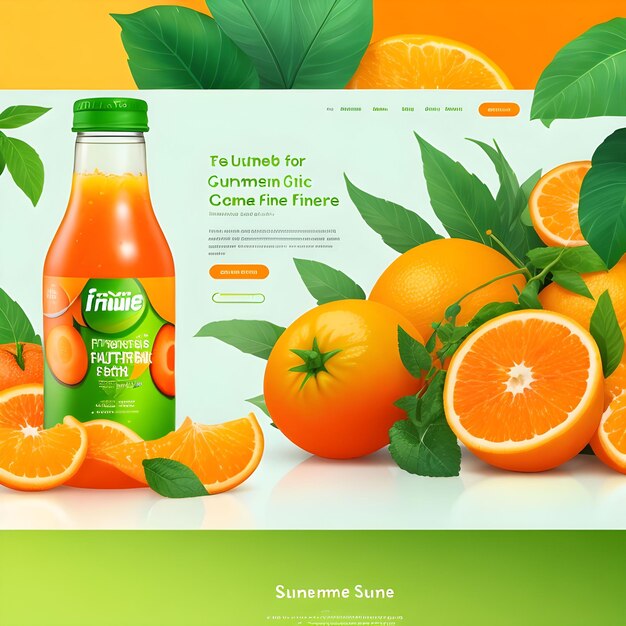 fruit juice banner template