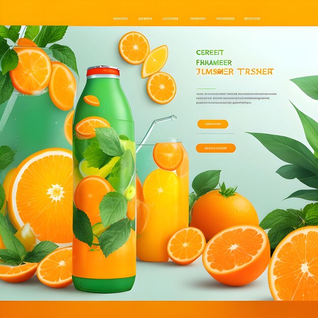 Photo fruit juice banner template