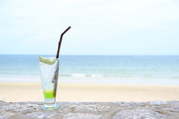 Photo fruit juice glass.