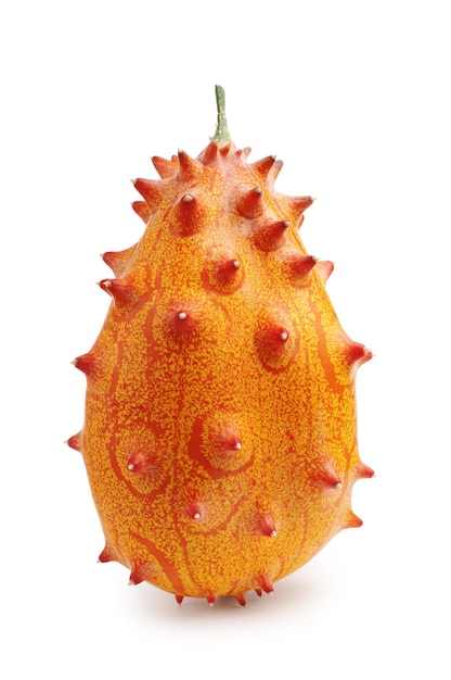 Fruit Kiwano - African horned melon or cucumber on white background