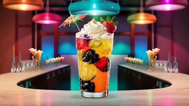 Fruit mocktail in de bar niet-alcoholische feestje