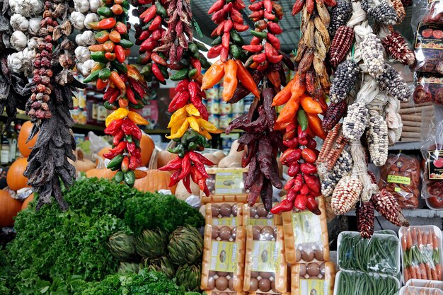 Foto fruit op de markt van surquilo lima peru