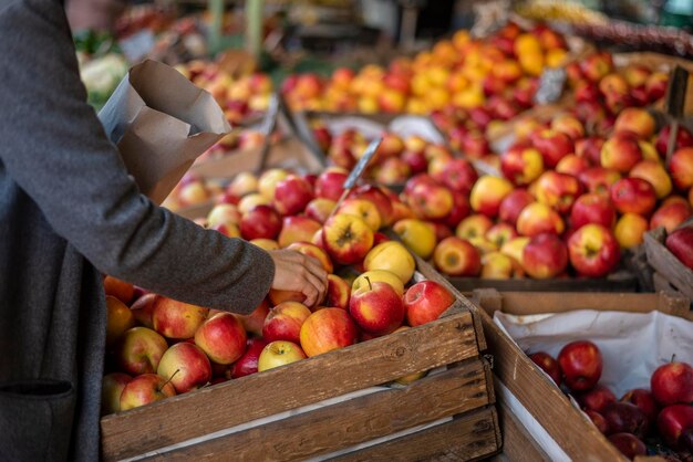 Fruit ophalen op de markt