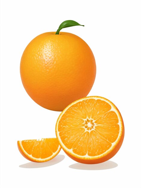 Foto fruit oranje witte achtergrond