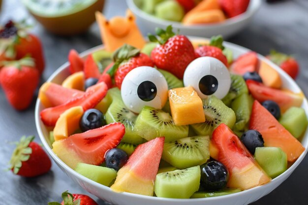 Fruit Owl Playful Salad Creation