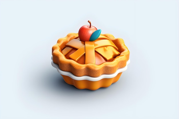 A fruit pie with a ribbon on top of it