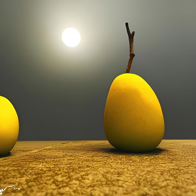 Fruit placeon tafel 3D render