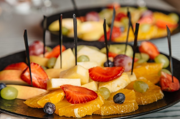 Fruit plate on the table