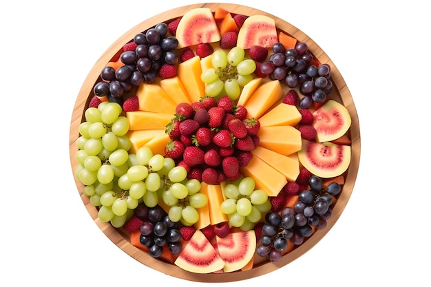 Photo a fruit platter with different types of fruit.