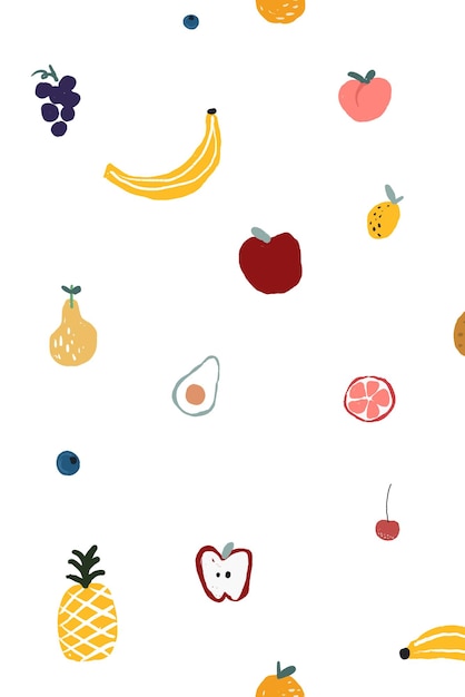 Fruit PNG achtergrond schattig fruit doorzichtig patroon