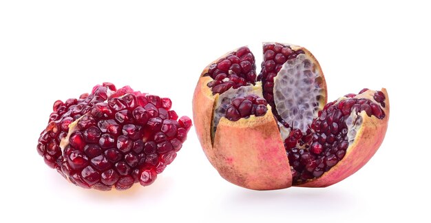 Fruit pomegranate on white background