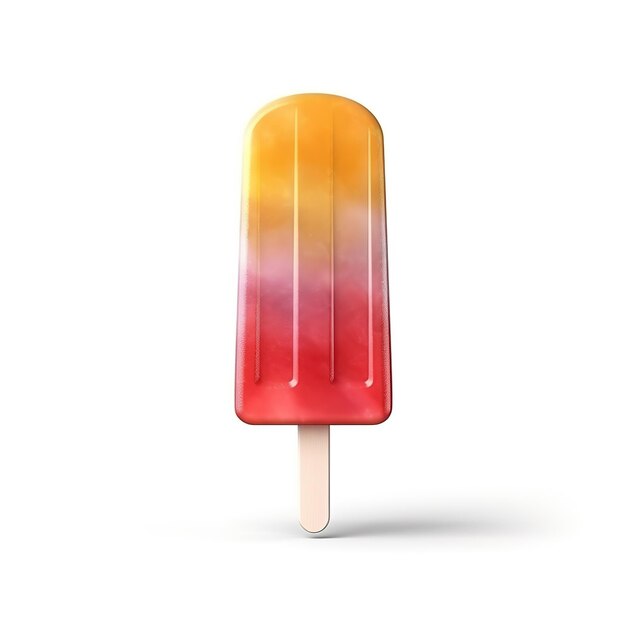 fruit popsicle ijs geïsoleerd 3d render