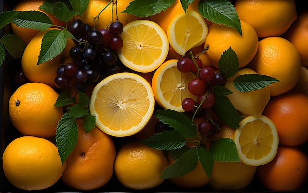 Fruit puzzle colorful food background