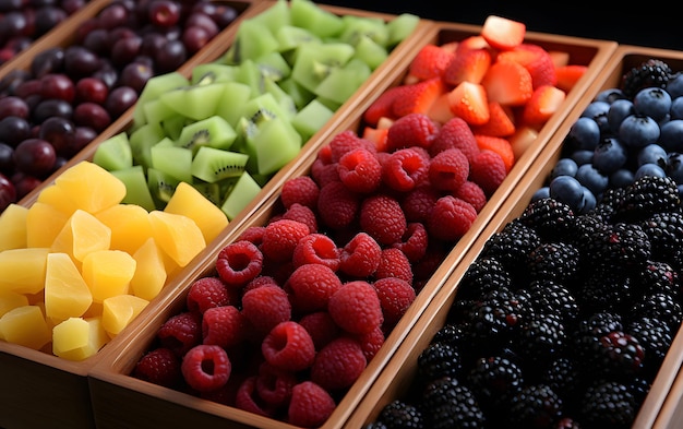 Fruit puzzle colorful food background