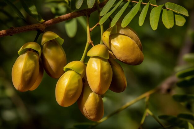 Photo fruit robinia pseudoacacia flower botany generate ai