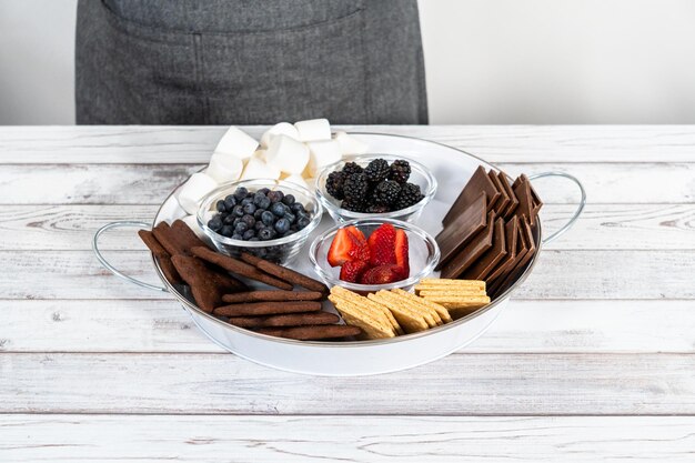 Fruit s'mores charcuterie board