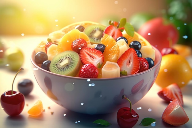 Fruit salad in a bowl