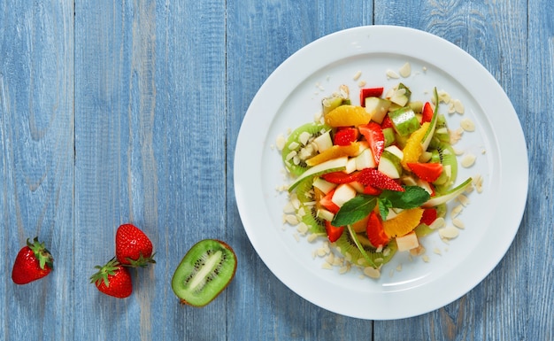 Alimento del primo piano dell'insalata di frutta