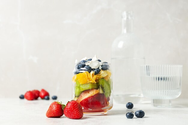 Fruit salad healthy food and healthy nutrition