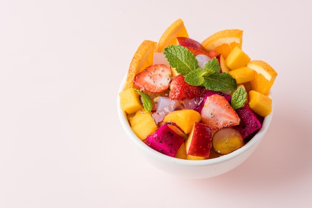 Fruit salad is a dish consisting of various kinds of fruit fruit salad can be served as an appetizer