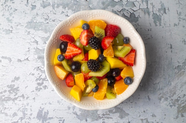 Fruit salad made from summer fruits