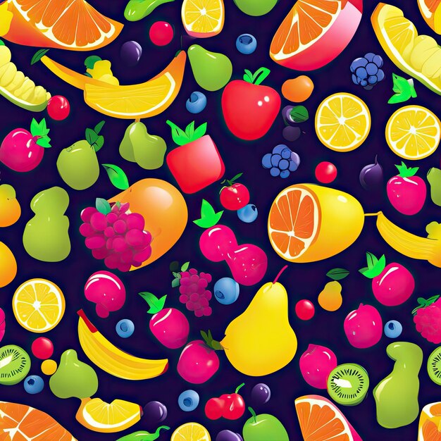 fruit salad spilling on the floor genereted by ai