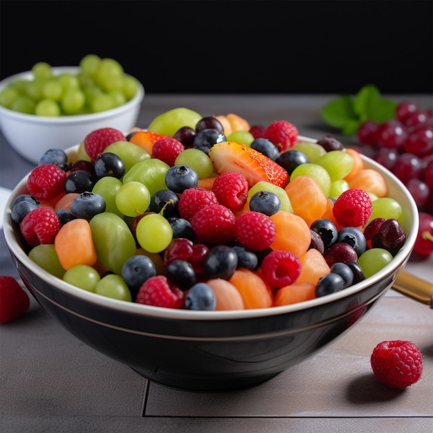 Fruit salad with only blueberries and raspberries