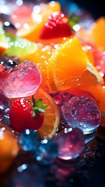 Photo fruit splash