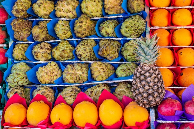 Fruit stall on the old market in sharm el sheikh, egypt