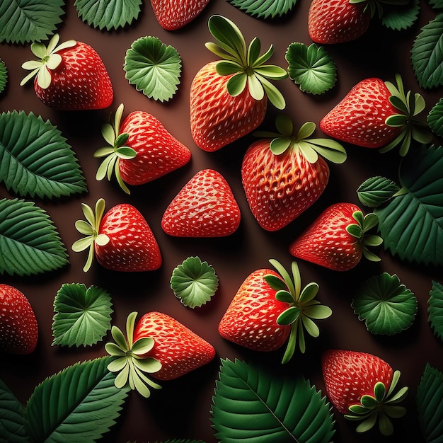 Fruit strawberry intelligently generated by AI