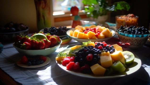 fruit tart with berries fruit tart with berries fruit salad with berries