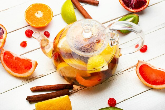 Fruit tea with citrus