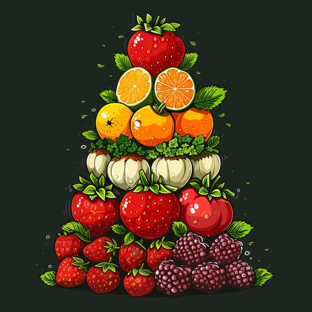 Fruit Tower Garden Infographic Growing Background