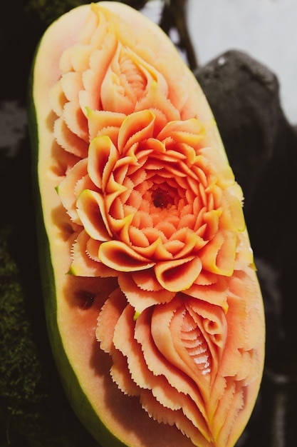 Sculture di frutta e verdura, visualizza la scultura di frutta tailandese