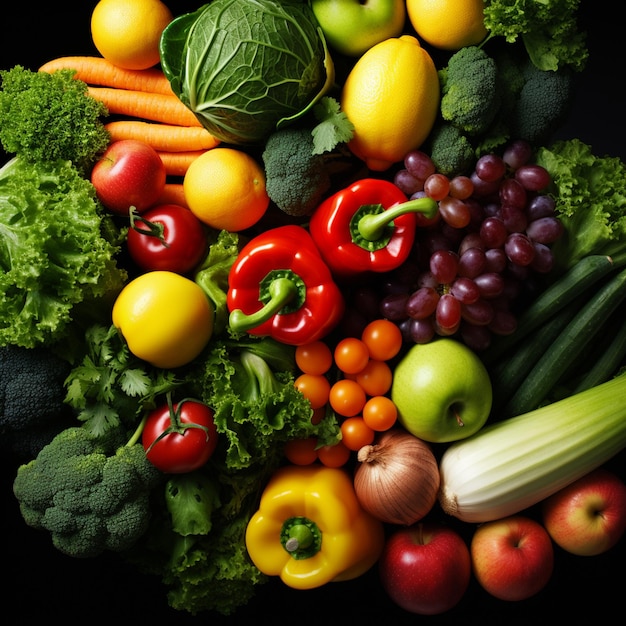 fruit and vegetable theme background