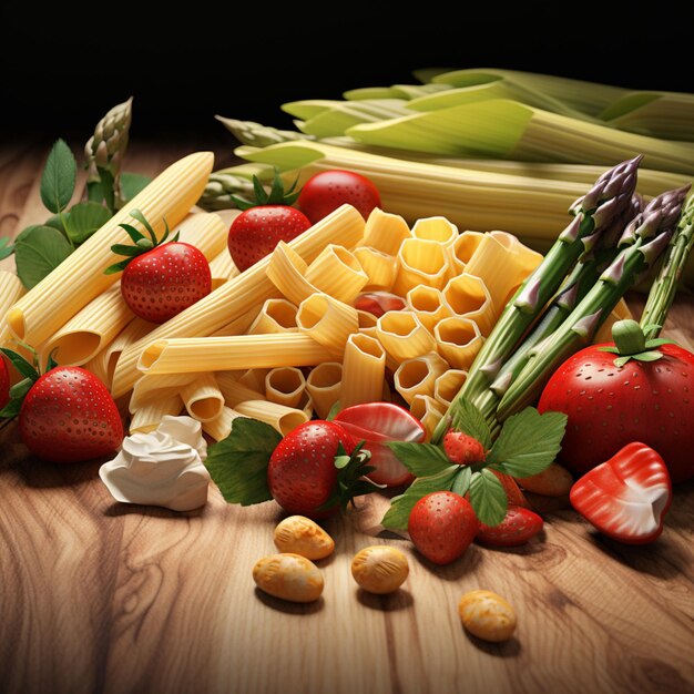 Fruit and vegetables on the table