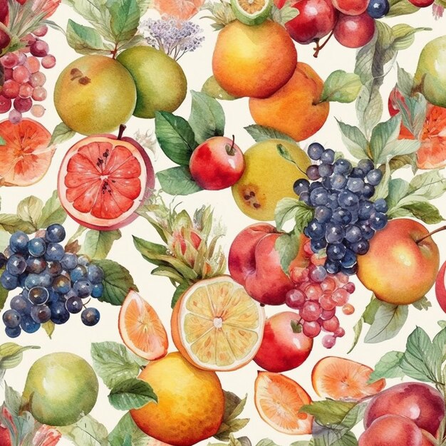 Foto watercolor_pattern frutta