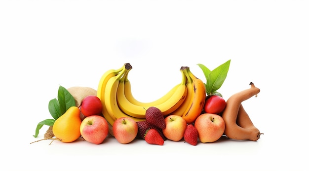 Fruit on a white background