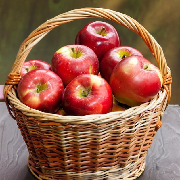 fruit in a wicker basket