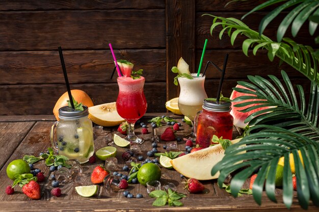 Fruitcocktails in de zomer