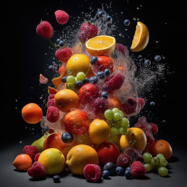 Fruitige explosie Perfect voor sociale media en advertenties