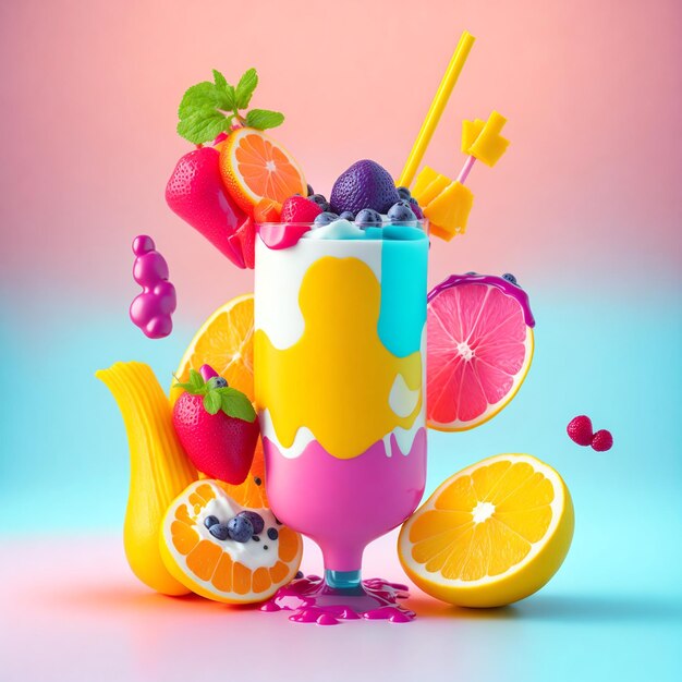 Foto fruitijscocktail