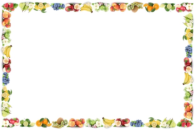 Fruits apple orange apples oranges bananas fruit frame copyspace copy space