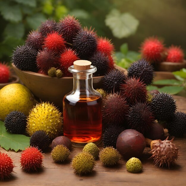 Fruits and Castor Oil Extracted from Ricinus communis