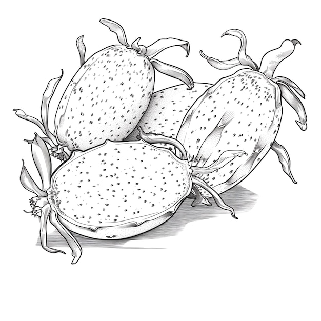 Photo fruits coloring page