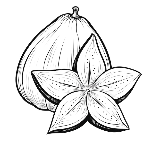 Photo fruits coloring page