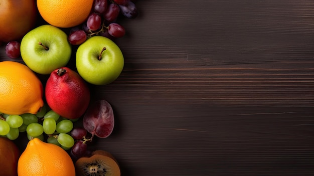 Fruits on a dark background