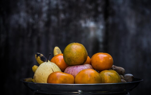 Fruits in the dish still life