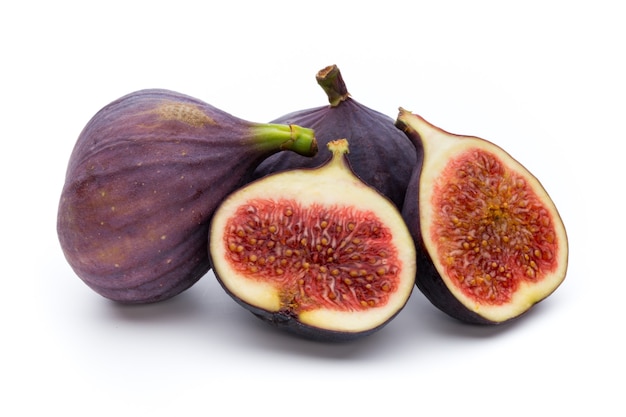 Fruits figs isolated on white background.