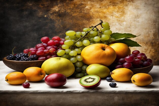 Foto frutta in cornice grungy